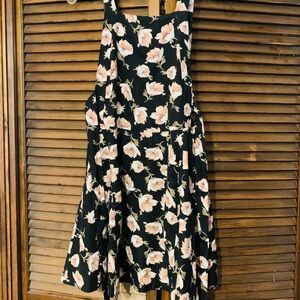 Floral Black Dress